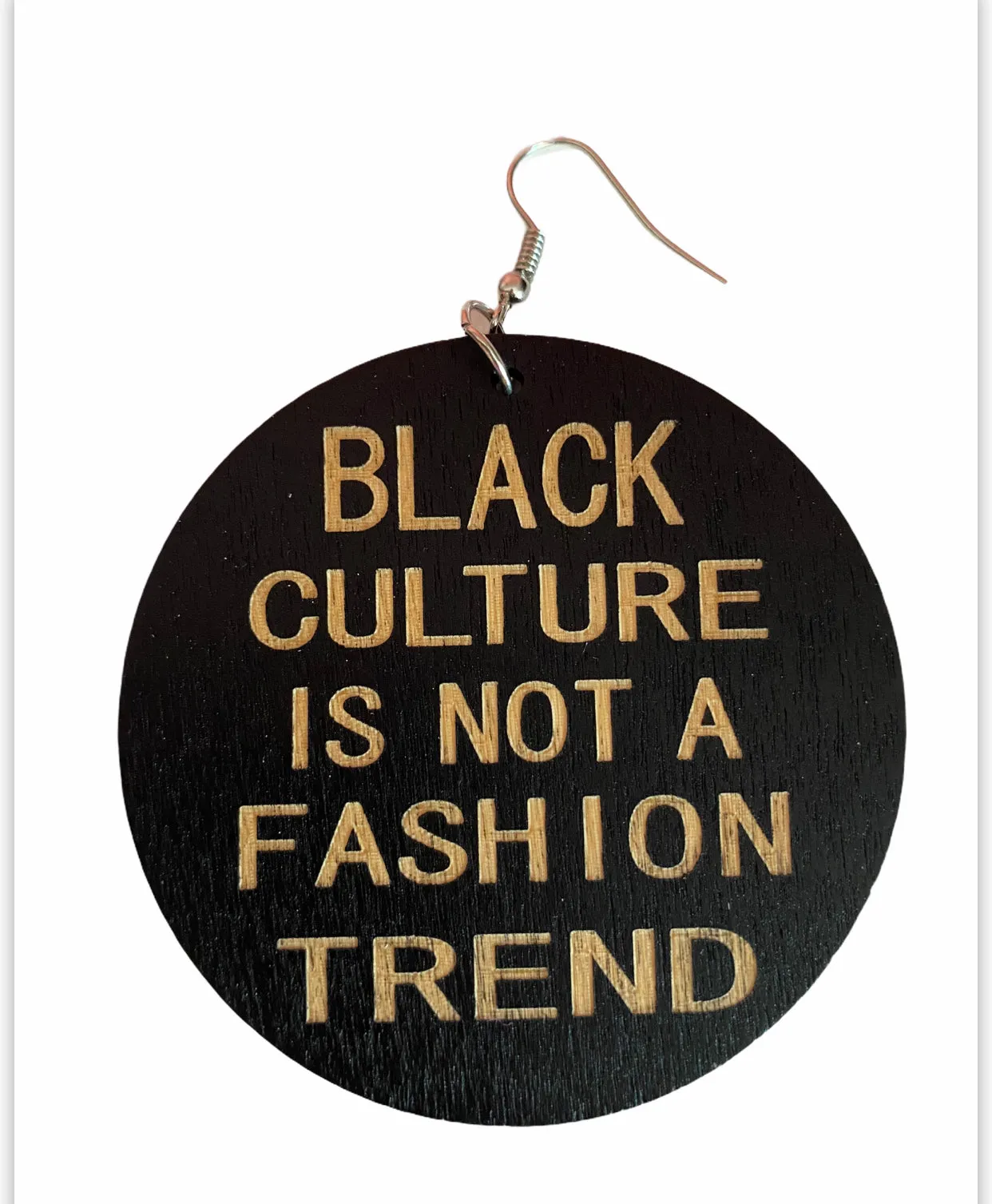 Black Culture Is Not A Fashion Trend Earrings | Afrocentric Earrings | Afrocentric Jewelry  Natural Hair Earrings