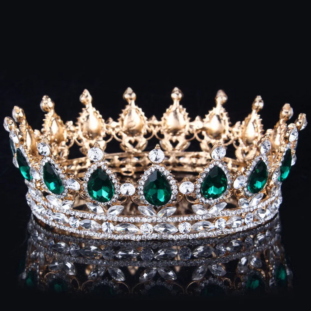 Bling Bridal Peacock Crystal Tiara Wedding Crown Bridal Rhinestone Pageant Queen King Crown