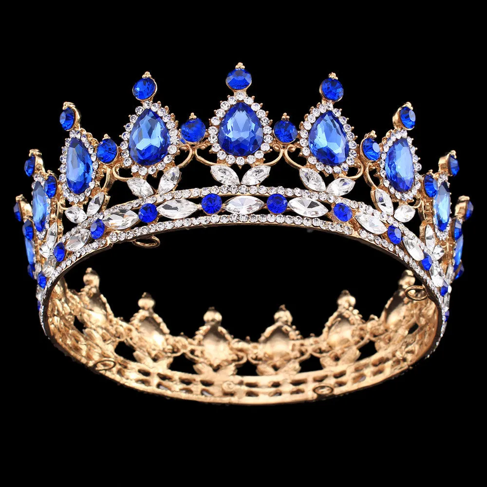 Bling Bridal Peacock Crystal Tiara Wedding Crown Bridal Rhinestone Pageant Queen King Crown