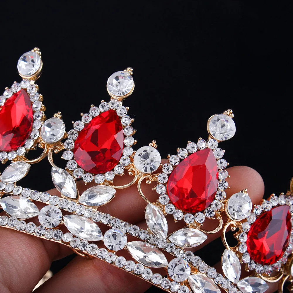Bling Bridal Peacock Crystal Tiara Wedding Crown Bridal Rhinestone Pageant Queen King Crown