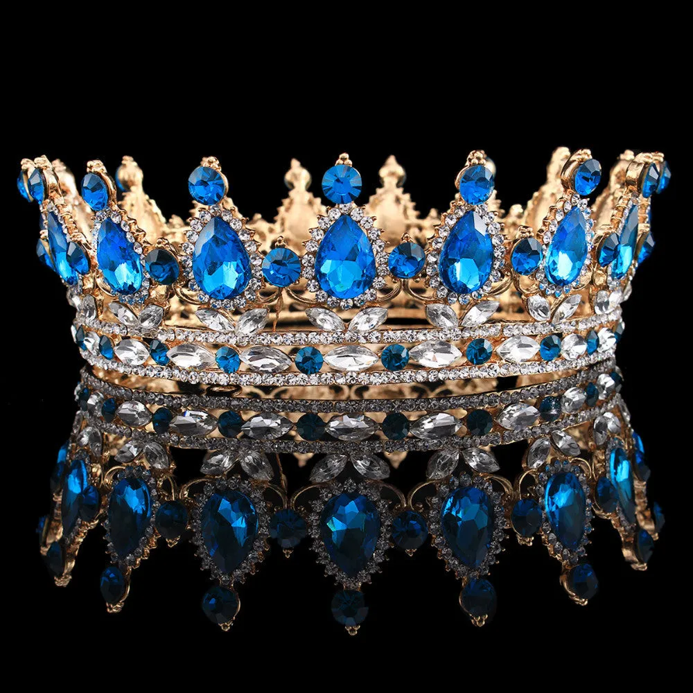 Bling Bridal Peacock Crystal Tiara Wedding Crown Bridal Rhinestone Pageant Queen King Crown