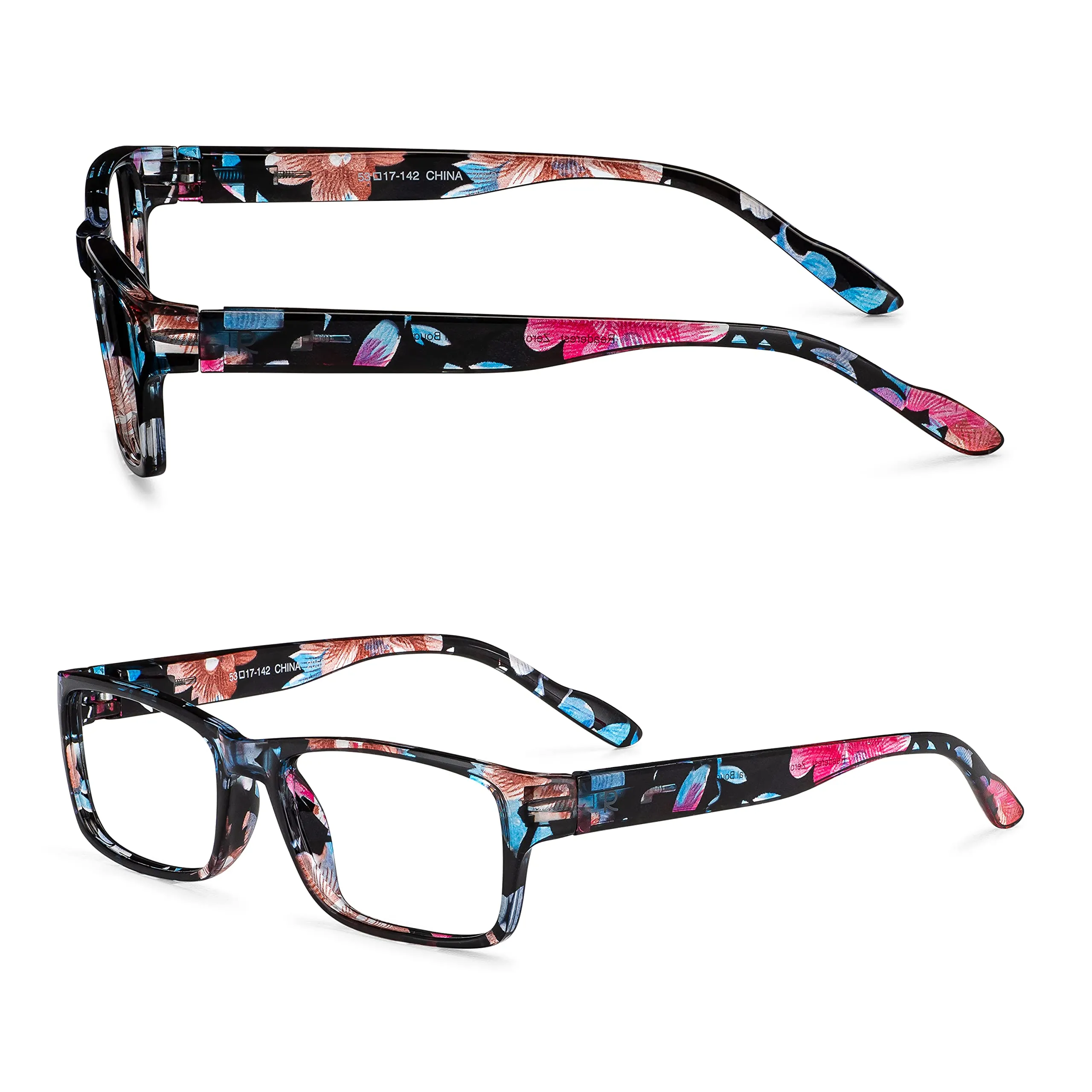 Blue-Light-Blocking-Reading-Glasses-Floral-0-00-Magnification Anti Glare