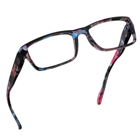 Blue-Light-Blocking-Reading-Glasses-Floral-0-00-Magnification Anti Glare