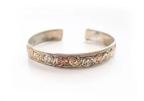 Brass and Copper Filigree Carving Handmade Unisex Bracelet