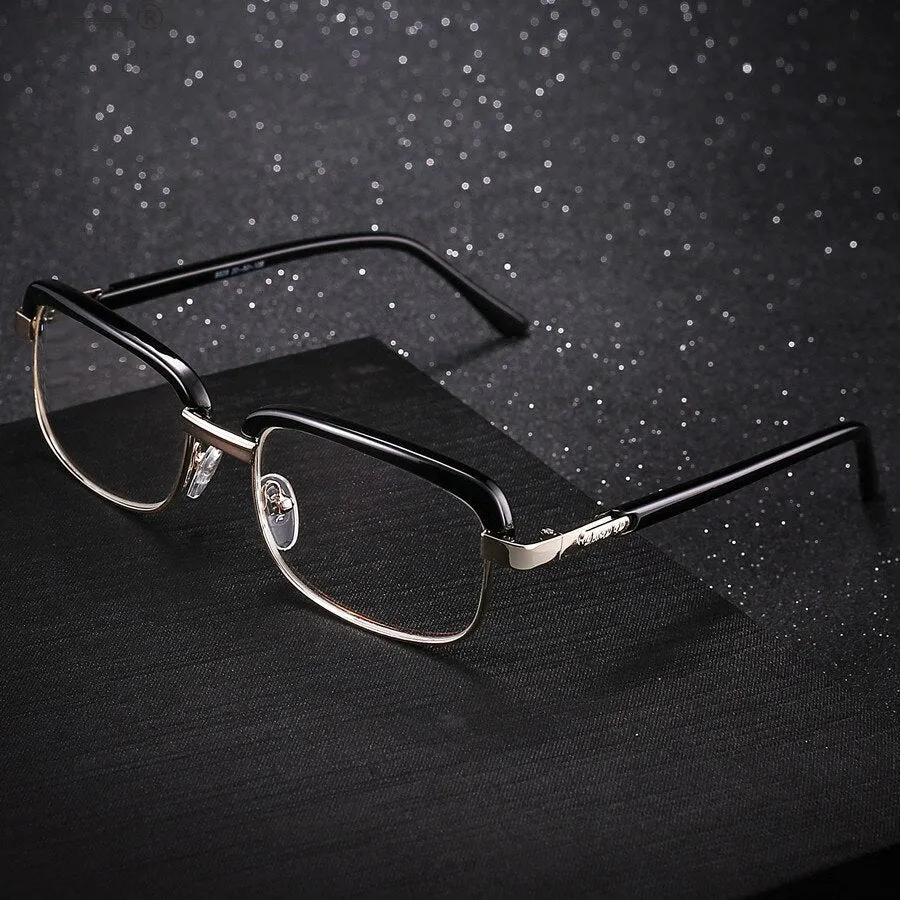 Brightzone Unisex Full Rim Square Acetate Alloy Reading Glasses 6452