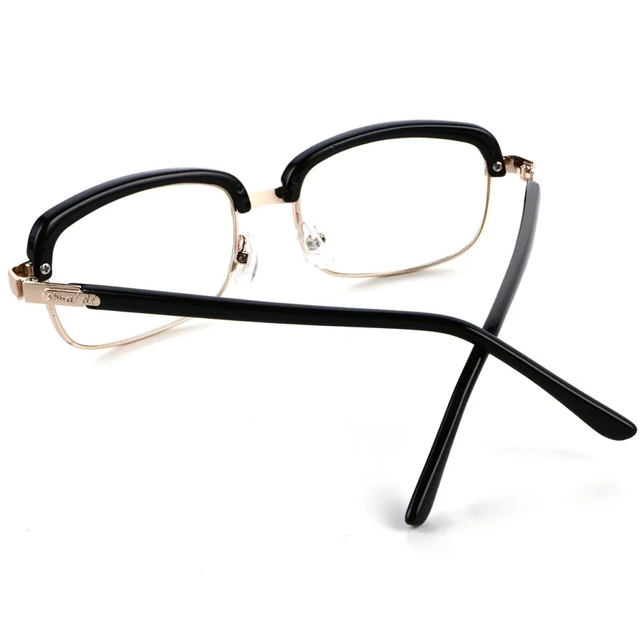Brightzone Unisex Full Rim Square Acetate Alloy Reading Glasses 6452