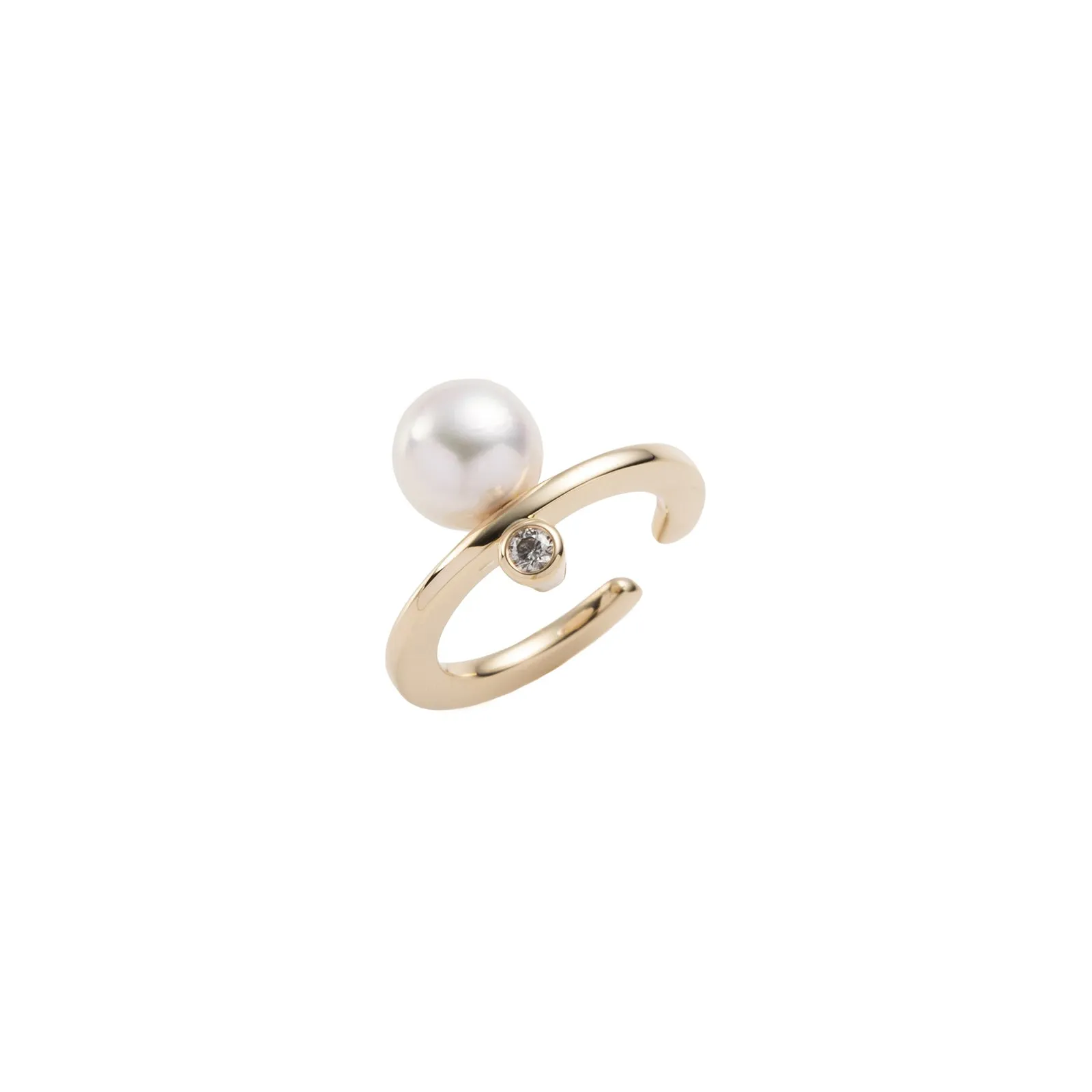 Bumble Bee Ear Cuff - Pearl & Diamond