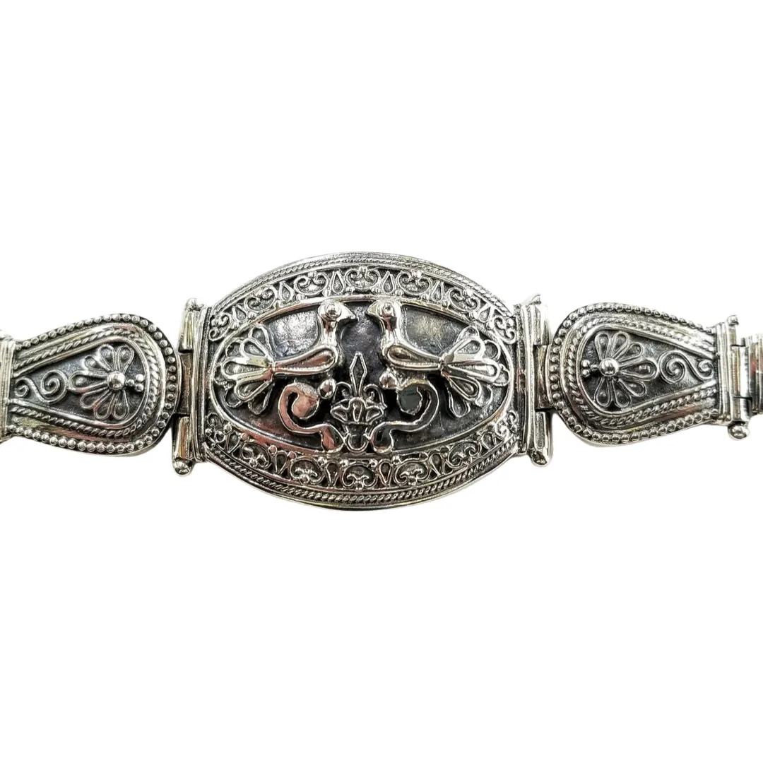 Byzantine bracelet in sterling silver 925 with birds