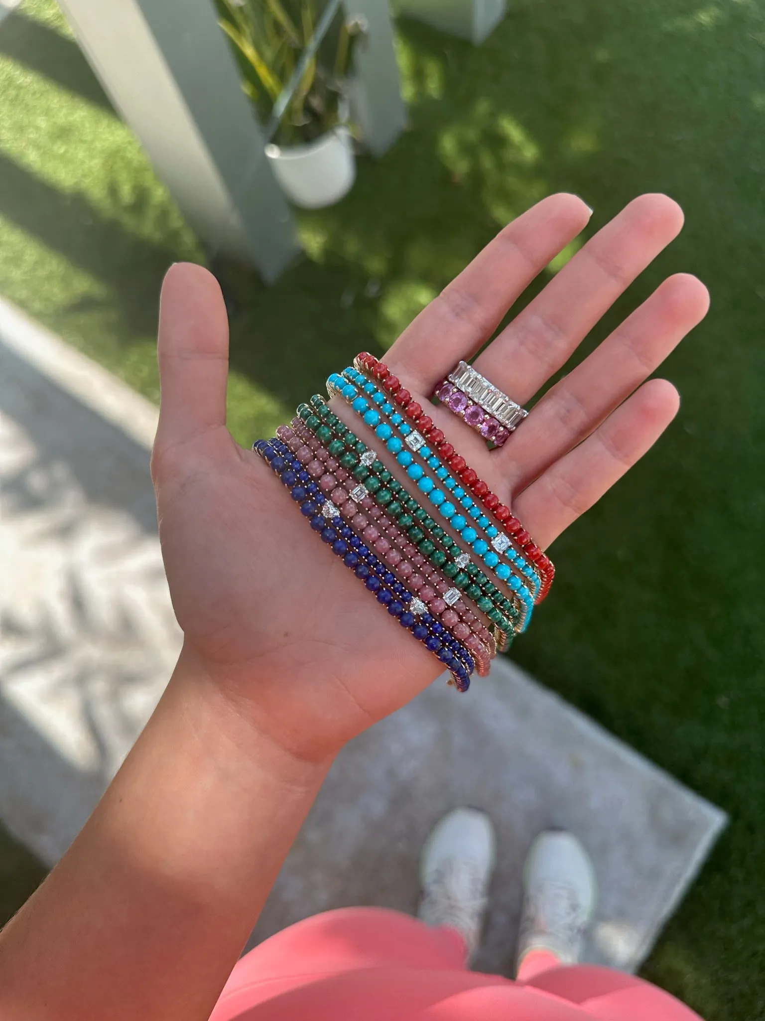 Cabochon Tennis Bracelet