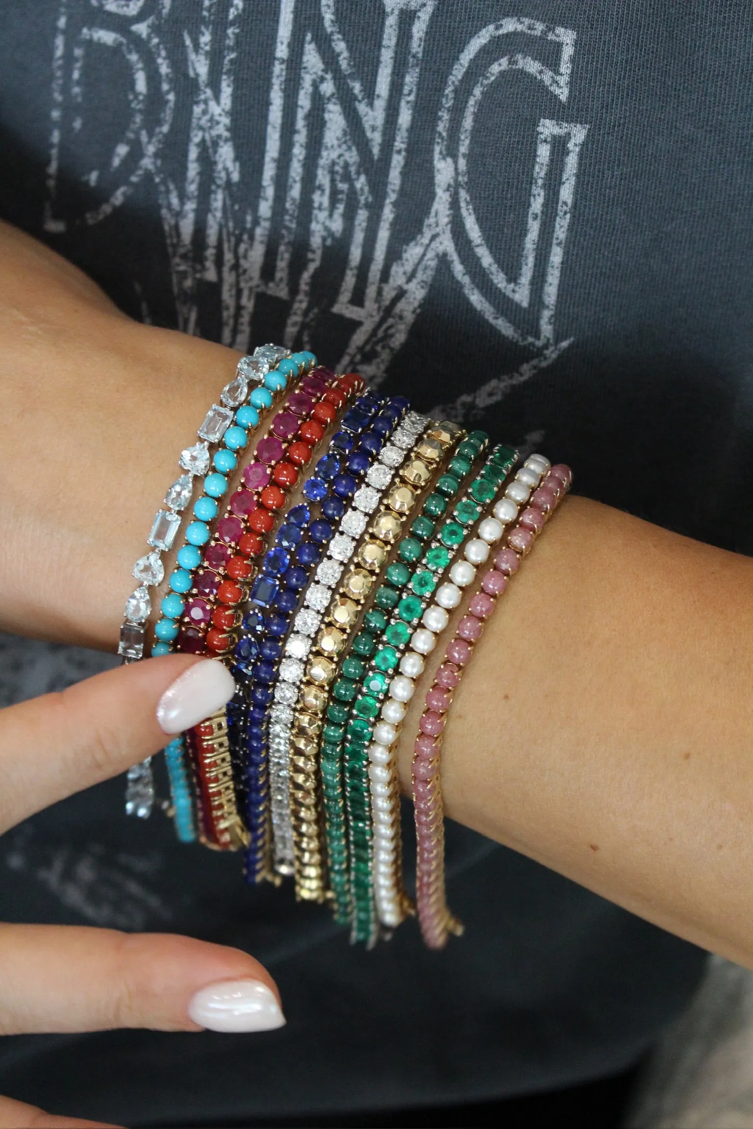 Cabochon Tennis Bracelet