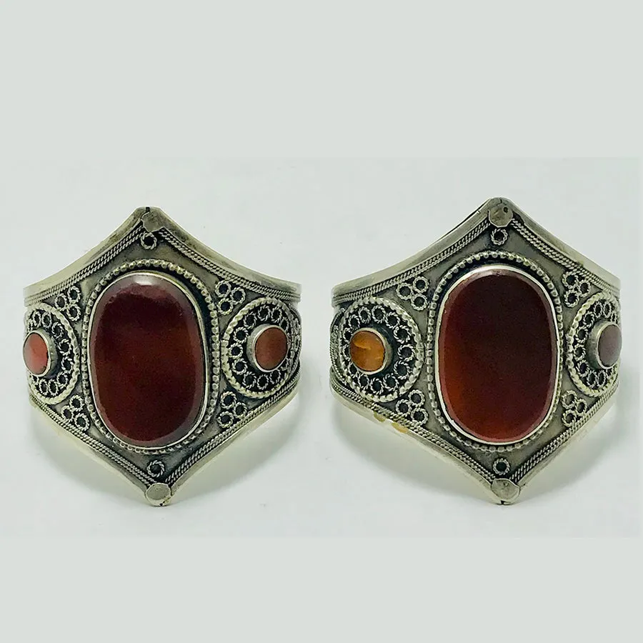 Carnelian Stone Lightweight Handcuff Bracelet