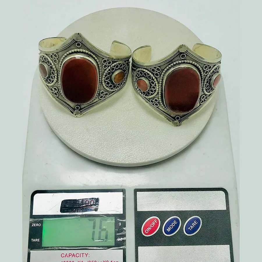 Carnelian Stone Lightweight Handcuff Bracelet