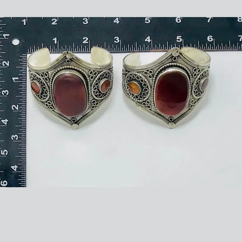 Carnelian Stone Lightweight Handcuff Bracelet