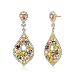 Caroline Zirconia Accent Dangle Earrings