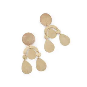 Cassia Chandelier Earrings in Brass