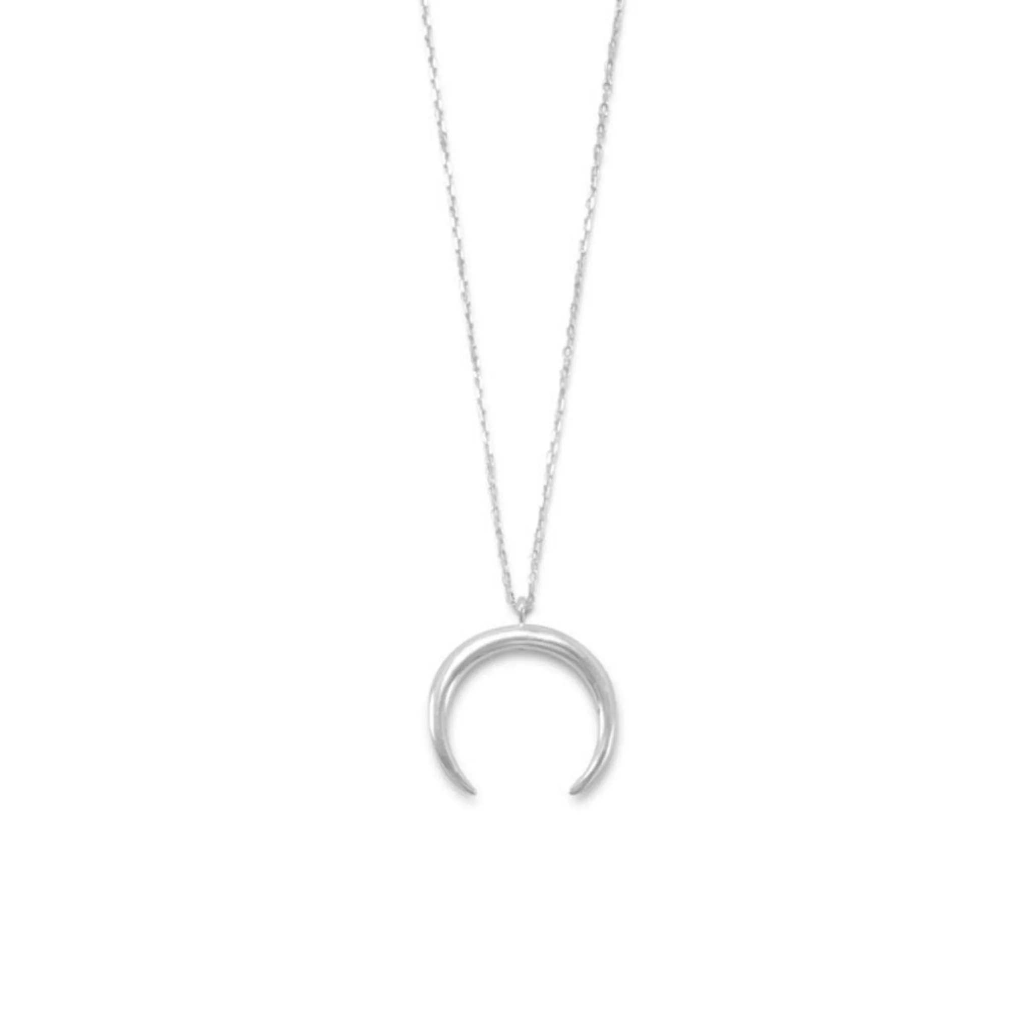 Cassie Silver Crescent Moon Necklace