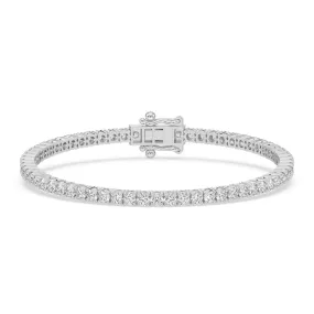 Celebration 9ct White Gold Round Cut 5.00 Carat tw of Lab Grown Diamonds Tennis Bracelet
