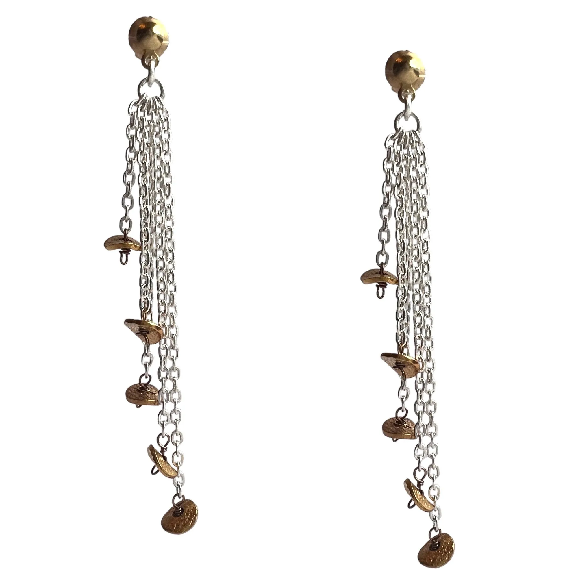 Chains and Disks Earrings