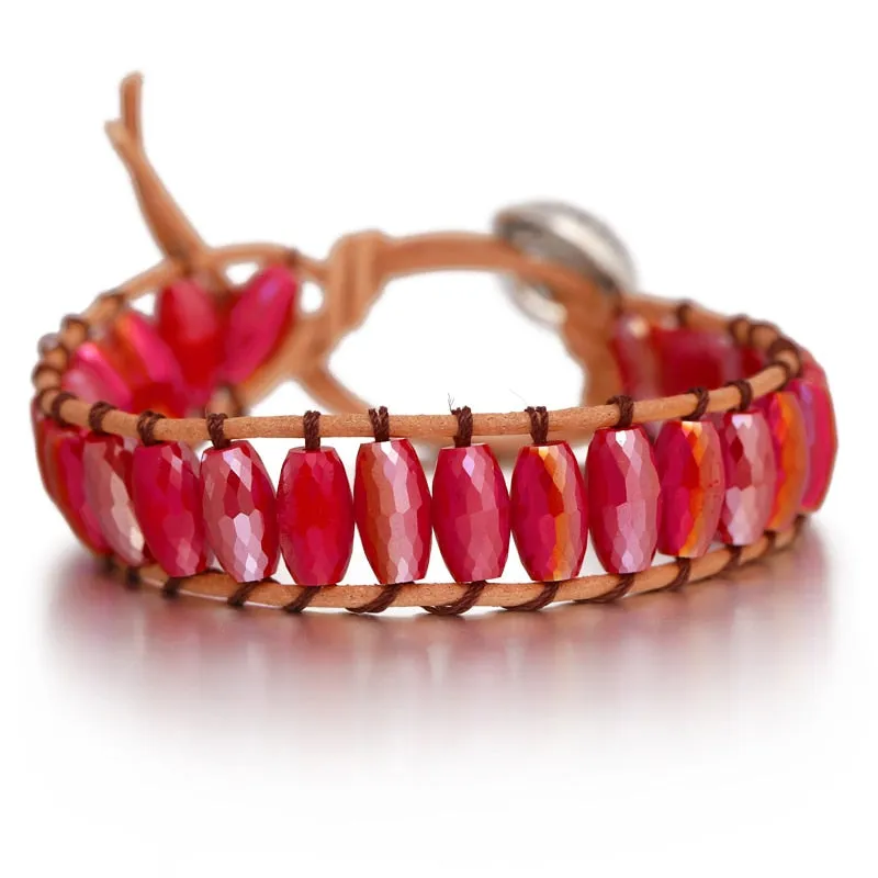 Chakra Handmade Tube Beads Bracelet