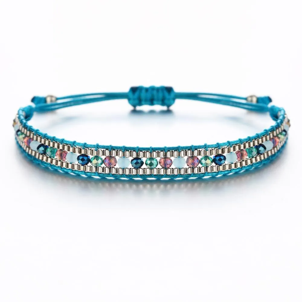 Chakra Handmade Tube Beads Bracelet