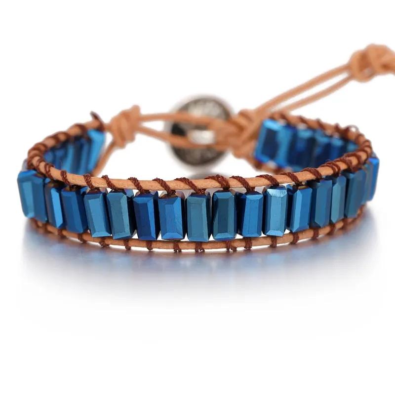 Chakra Handmade Tube Beads Bracelet