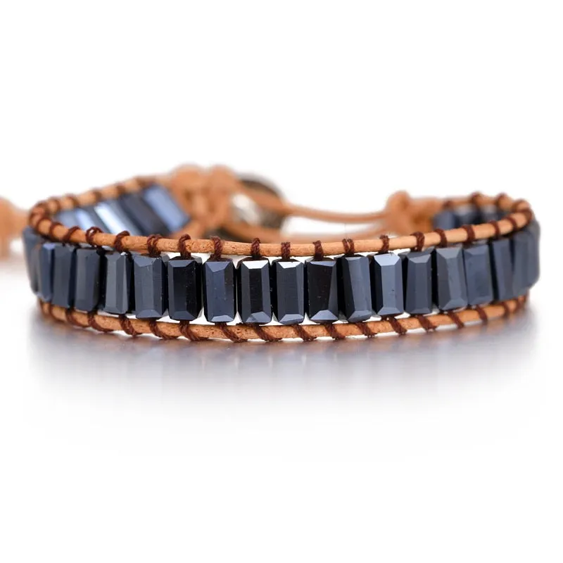 Chakra Handmade Tube Beads Bracelet