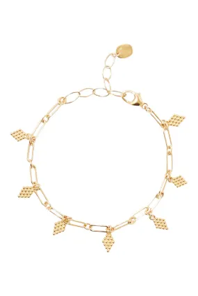 Chan Luu Diamond Shaped Charm Necklace in Yellow Gold