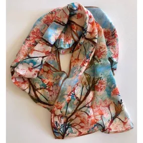 Cherry Blossoms Silk Scarf