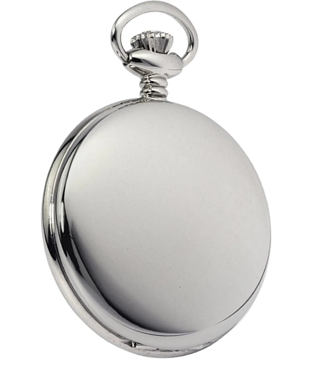 Chrome Twin Lid Full Hunter Skeleton Pocket Watch by Woodfords CHR1062