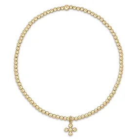 classic gold 2mm bead bracelet - classic beaded signature cross small gold charm by enewton