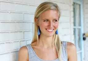 Cobalt Blue Deco Earrings