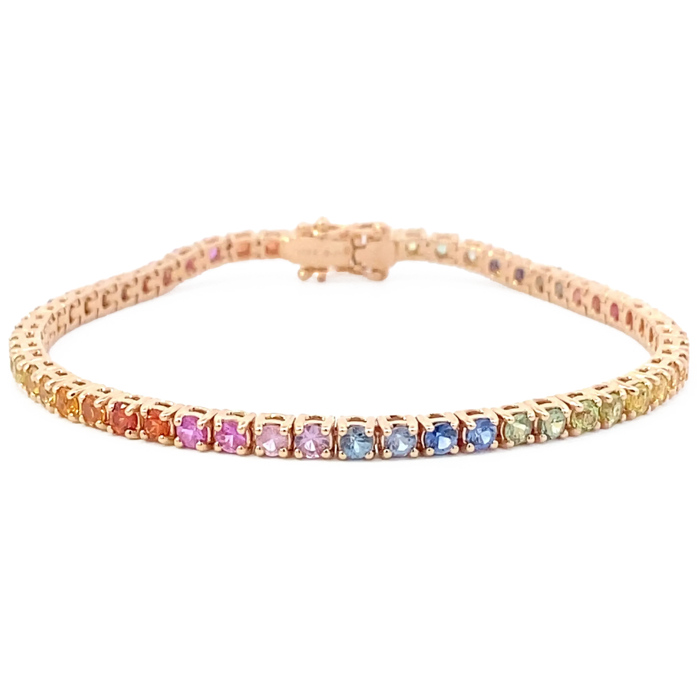 Collection Classics Tennis Bracelet Gold, Sapphire and peridot
