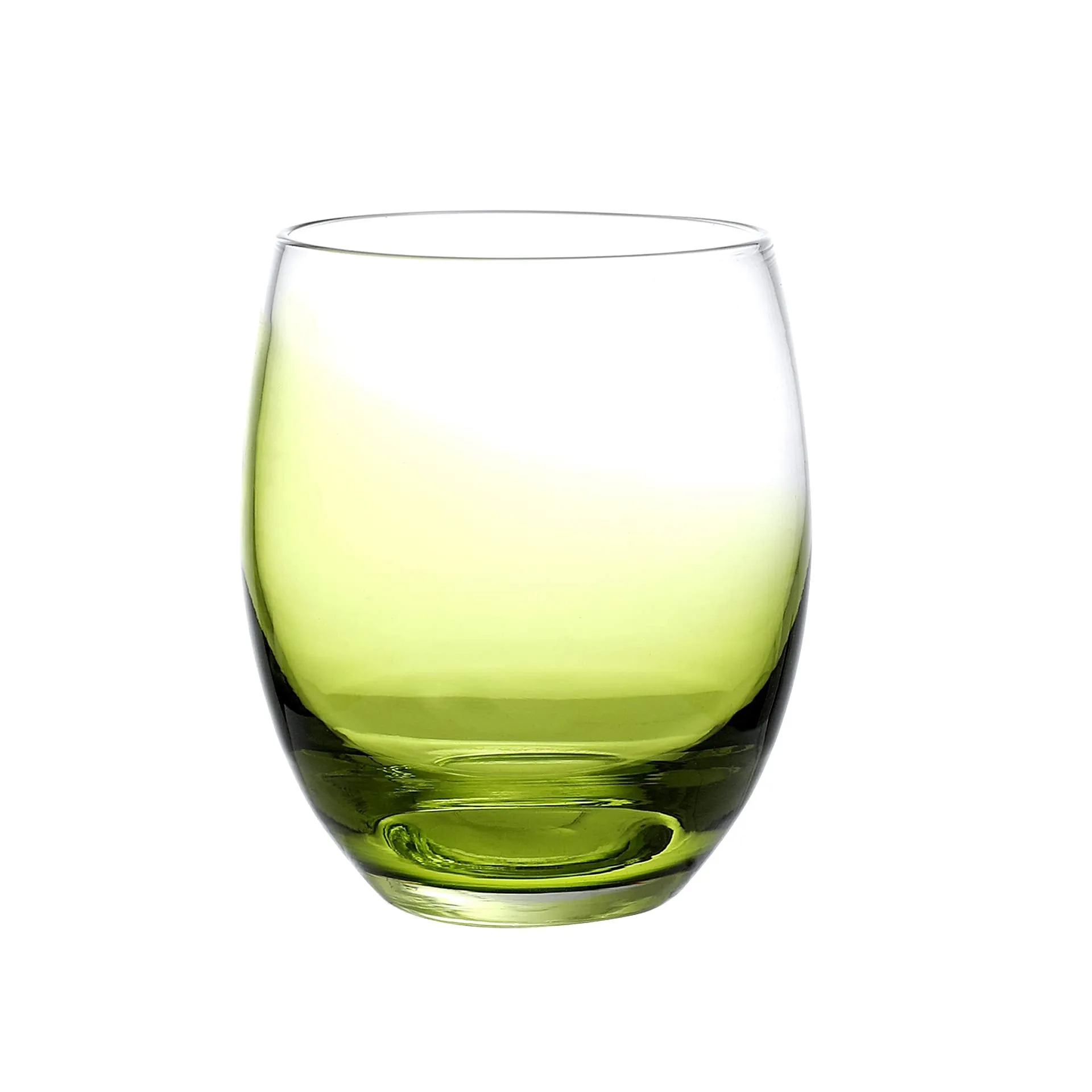 Colored Water Glasses Hand Made Glass Tumblers Set,14 OZ of 4 Colors