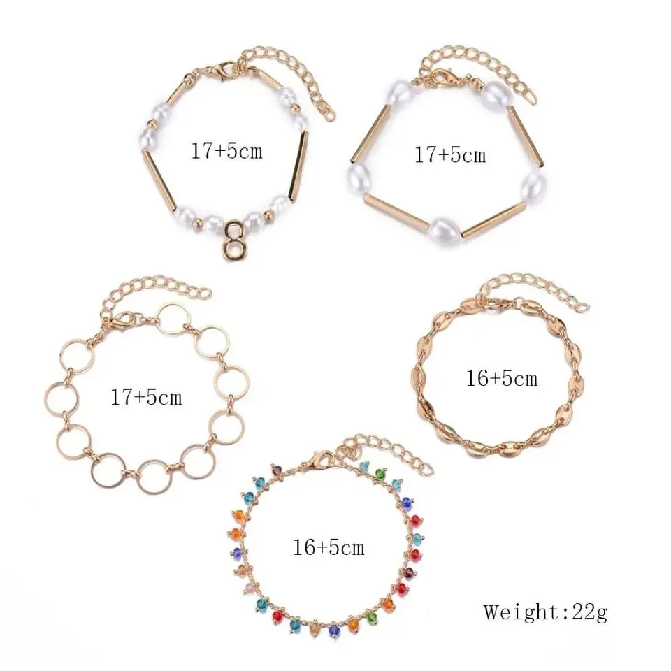 Colorful Beads Bracelet Set of 5