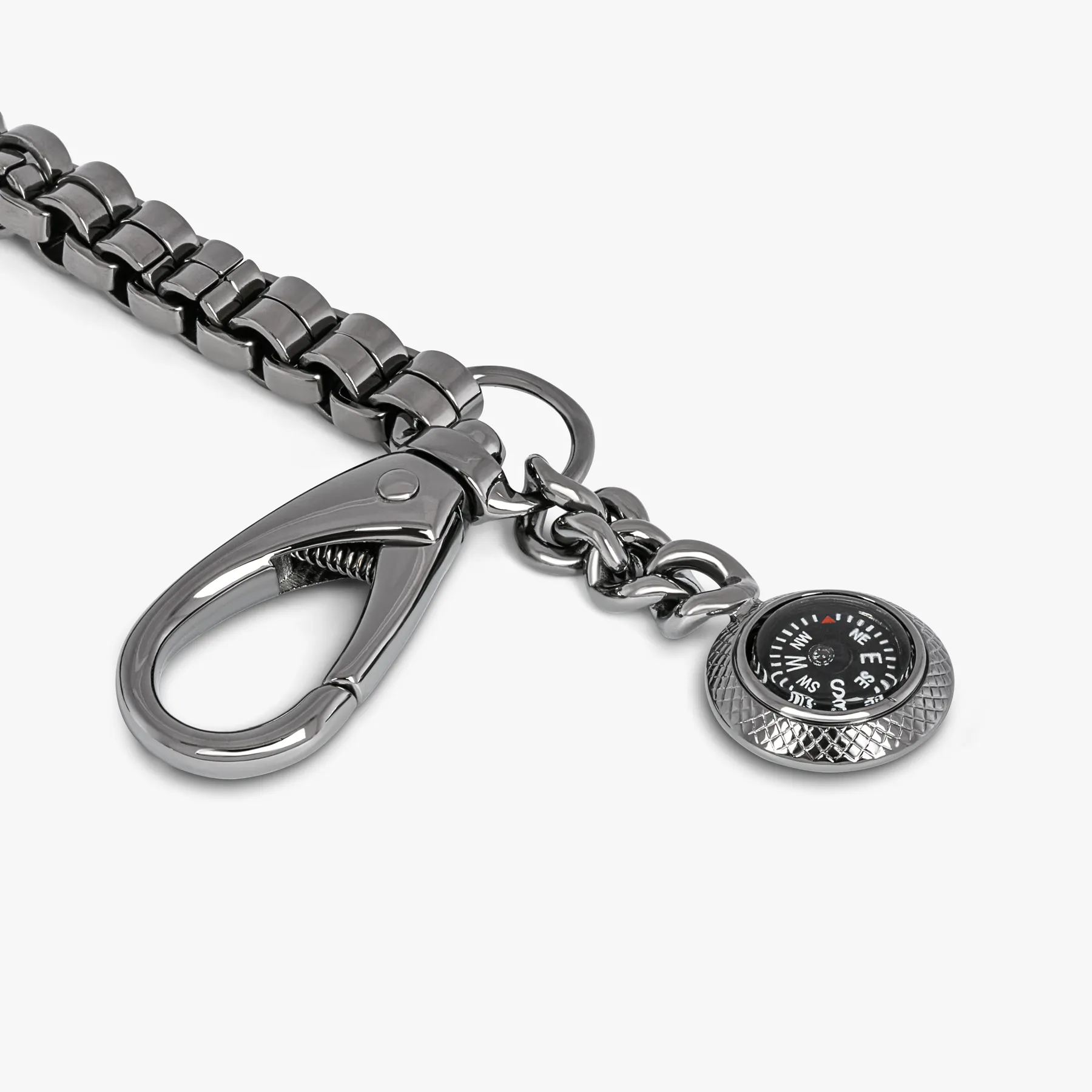 Compass trouser chain with gunmetal plated stainless steel