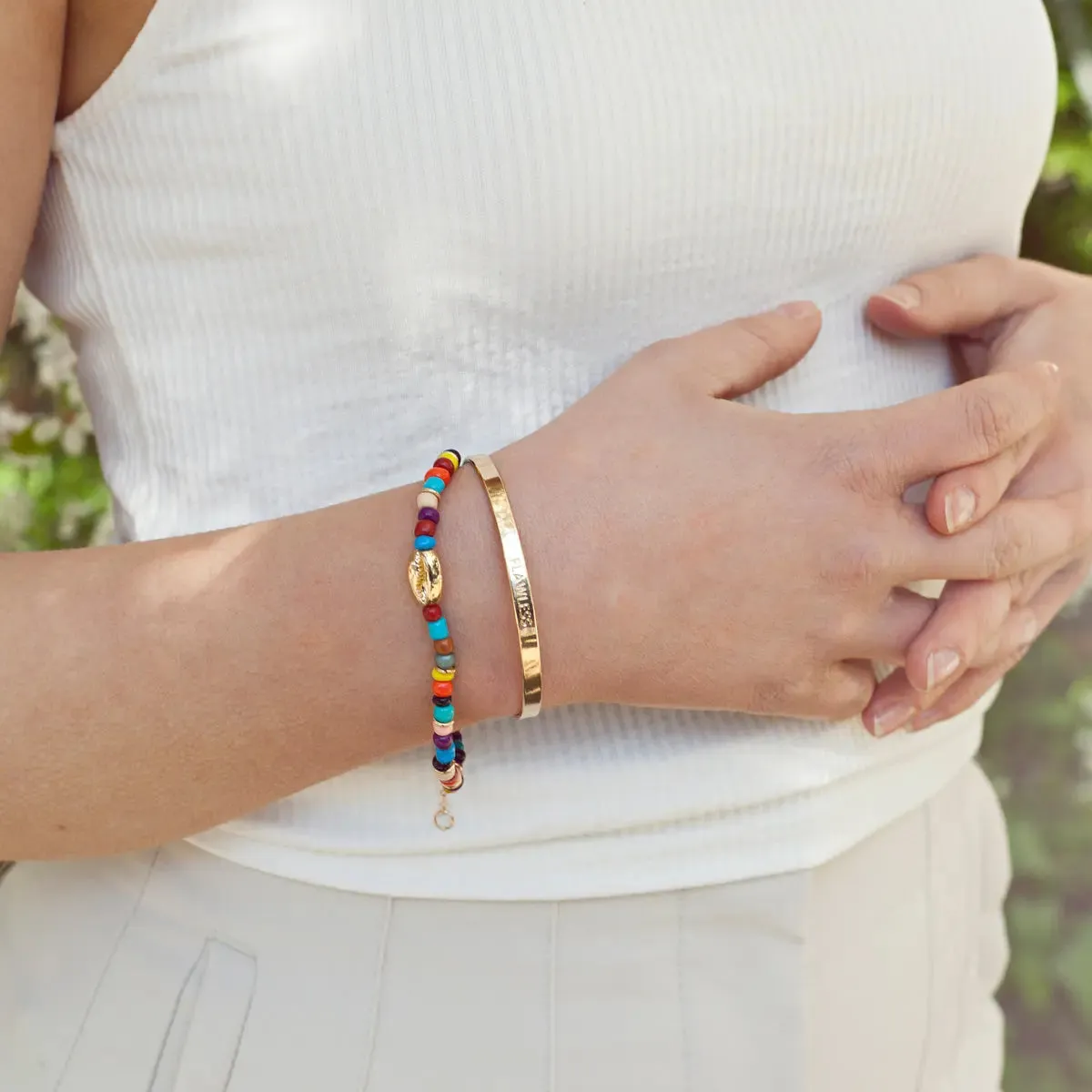 Cowrie Shell and Beads Bracelet