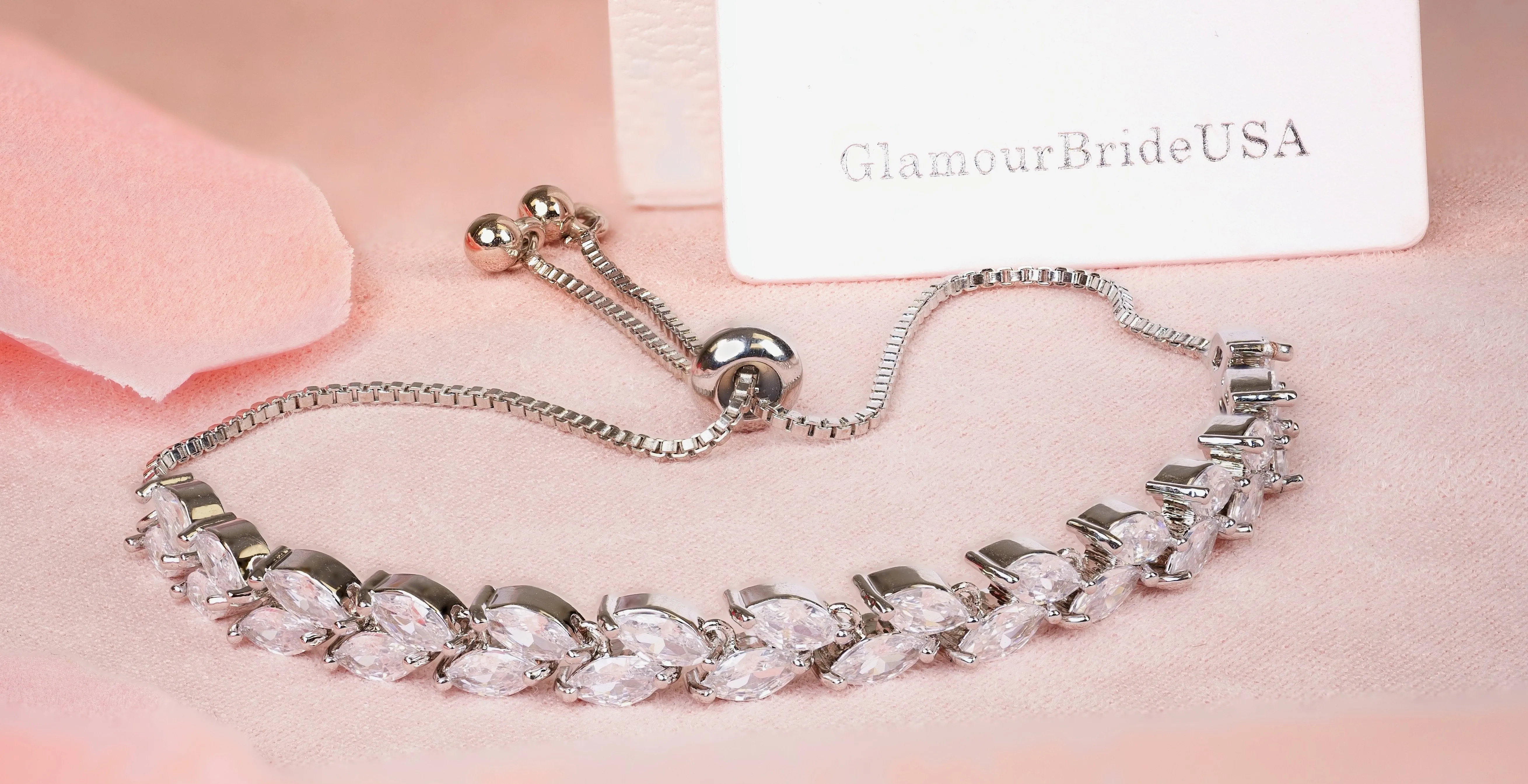 Crystal Bolo Bracelet - Ashley