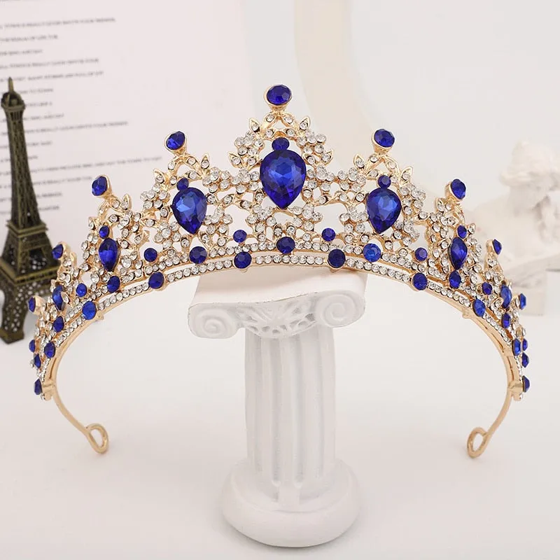 Crystal Crown for Girls Small Tiara Headdress Prom Party Hair Accessories