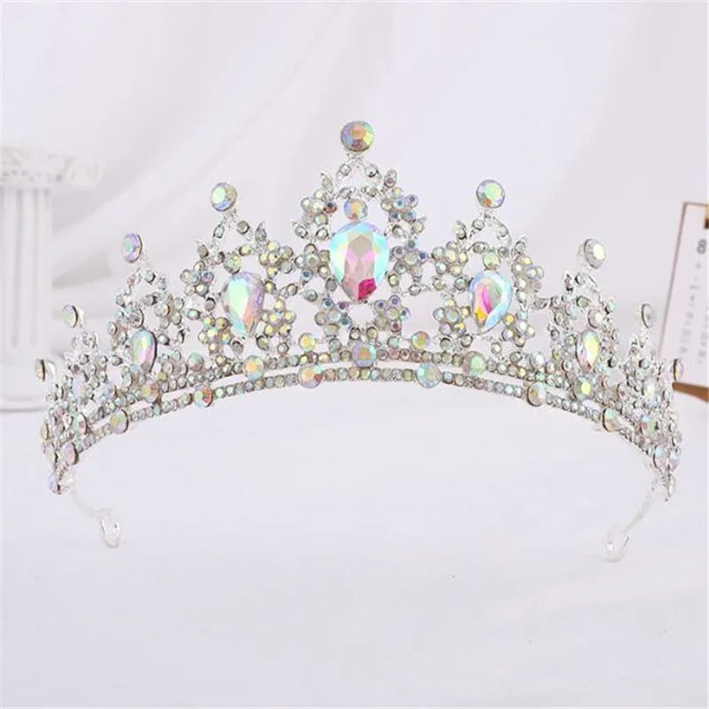 Crystal Crown for Girls Small Tiara Headdress Prom Party Hair Accessories