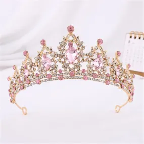 Crystal Crown for Girls Small Tiara Headdress Prom Party Hair Accessories