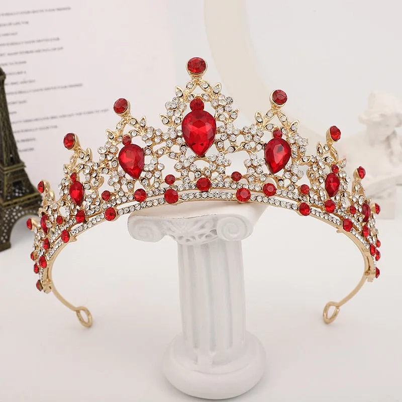 Crystal Crown for Girls Small Tiara Headdress Prom Party Hair Accessories