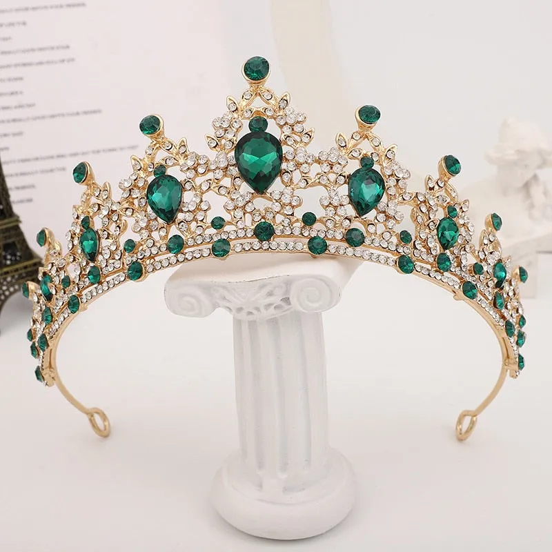 Crystal Crown for Girls Small Tiara Headdress Prom Party Hair Accessories