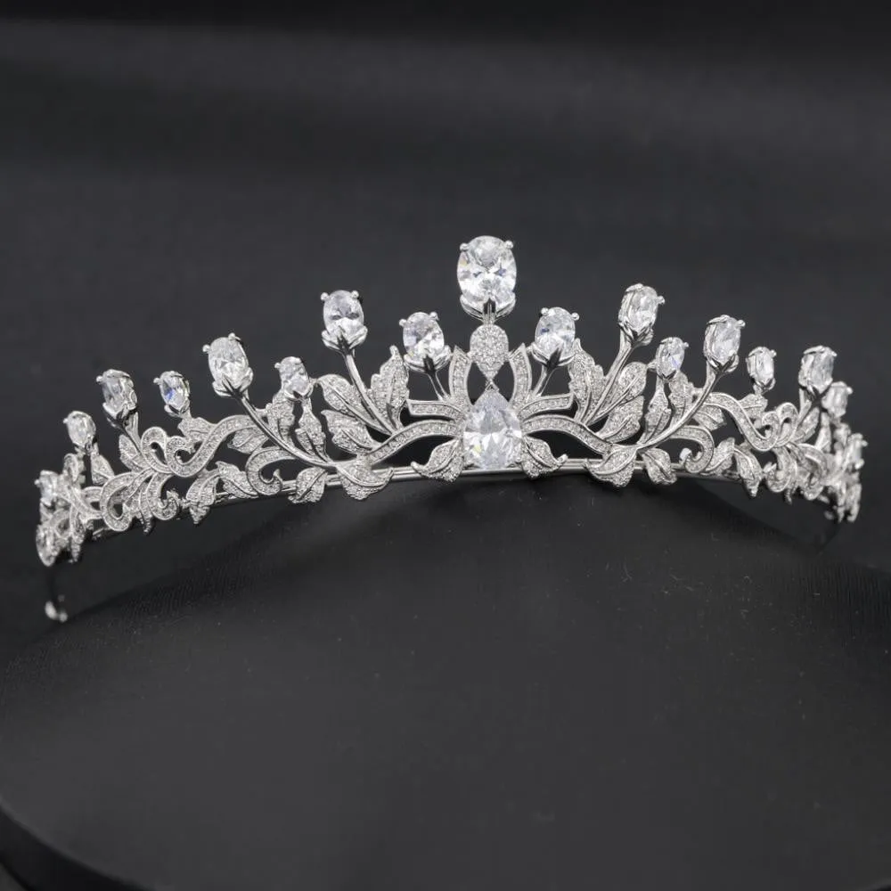Cubic Zirconia Wedding Bridal Tiara Crown CH10099