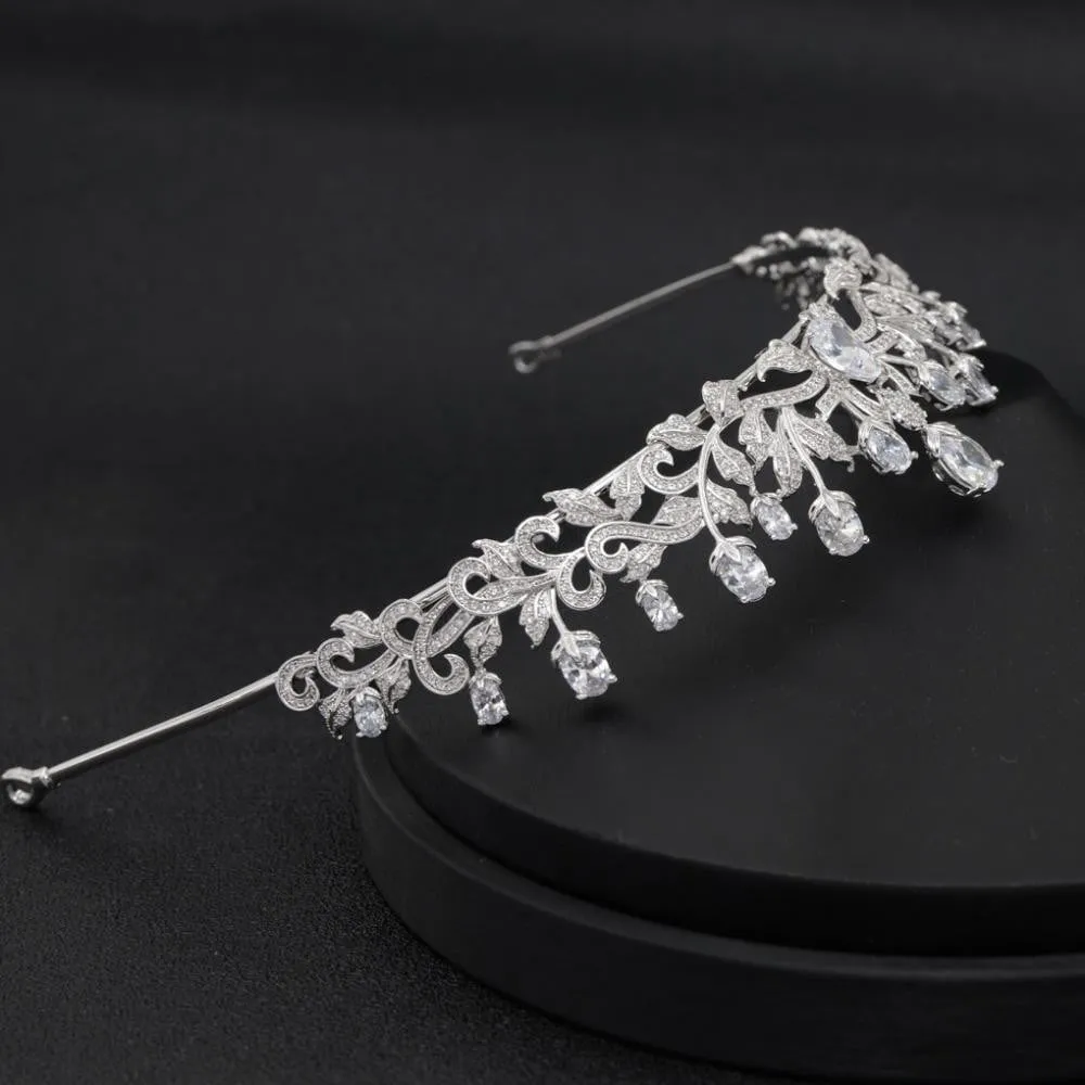 Cubic Zirconia Wedding Bridal Tiara Crown CH10099