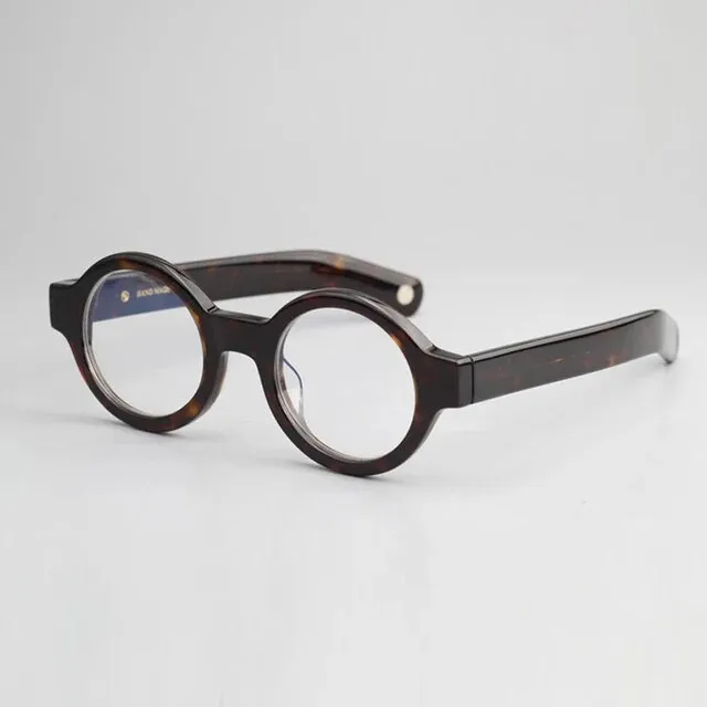 Cubojue Unisex Full Rim Round Acetate Reading Glasses 83014