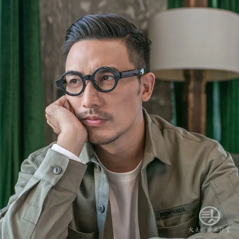 Cubojue Unisex Full Rim Round Acetate Reading Glasses 83014