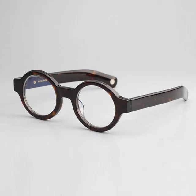 Cubojue Unisex Full Rim Round Acetate Reading Glasses 83014