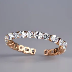 Dazzling Crystal Metal Band Bracelet