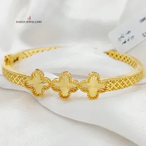 Deluxe Clover Bangle Bracelet