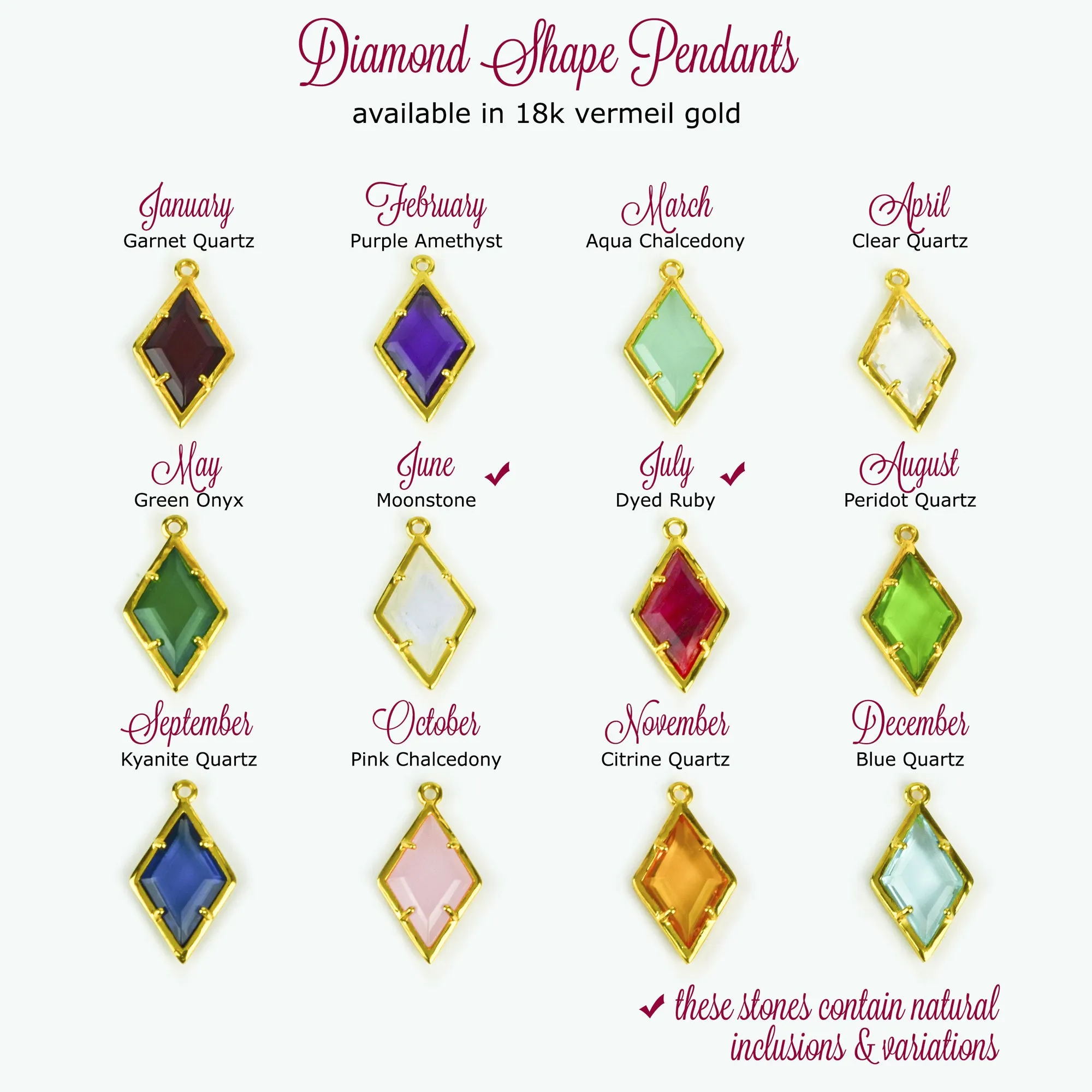 Diamond Birthstone Prong-Set Pendant